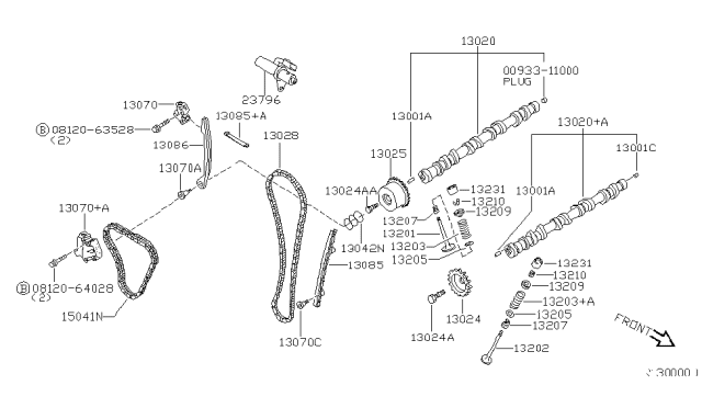 2006 Nissan Altima Camshaft & Valve Mechanism Diagram 1