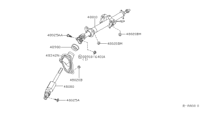 2005 Nissan Altima Steering Column Diagram 1