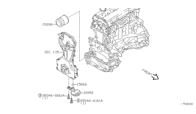 2003 Nissan Altima Lubricating System Diagram 1