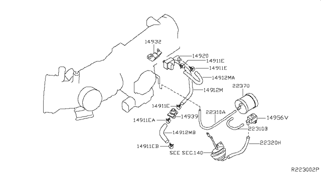 2006 Nissan Altima Engine Control Vacuum Piping Diagram 1