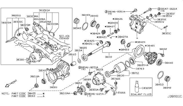 2014 Nissan Murano Hose-Breather Diagram for 31098-5AA0A