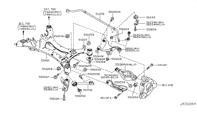 2011 Nissan Murano Rear Suspension Diagram 3