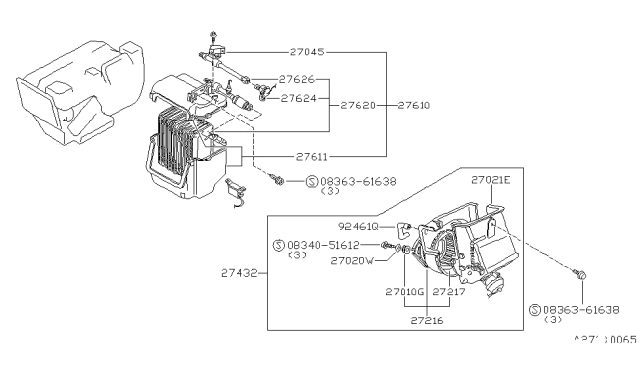 1983 Nissan 200SX Cooling Unit Diagram 1