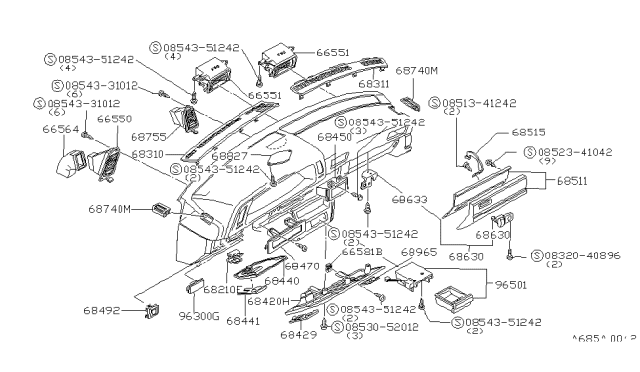 1980 Nissan 200SX Ventilator Diagram 1