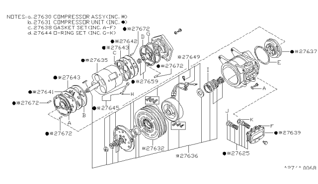 1980 Nissan 200SX Compressor Diagram