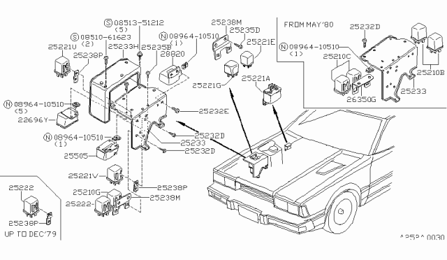 1981 Nissan 200SX Amp Assembly WIPER Diagram for 28510-N8305
