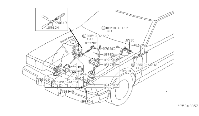 1981 Nissan 200SX Wire Assembly ASCD Diagram for 18920-N8501