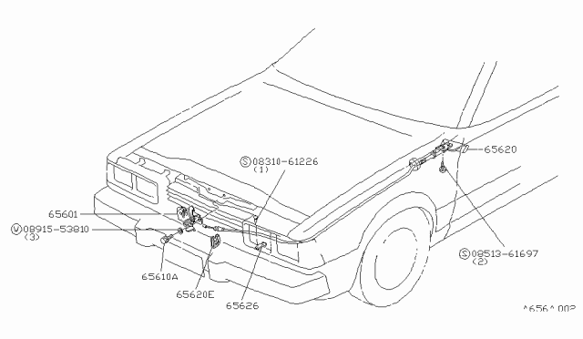 1982 Nissan 200SX Clamp Diagram for 46289-89924