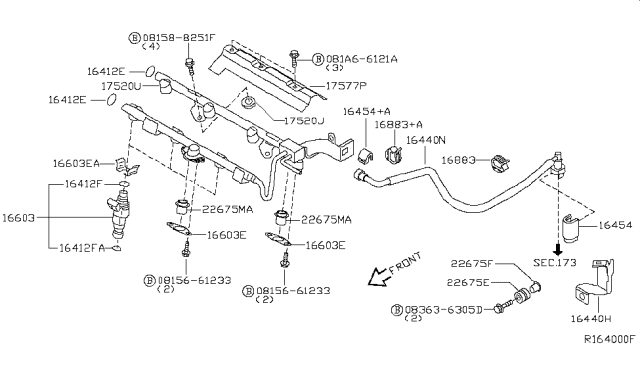 2006 Nissan Maxima Connector Diagram for 17530-8H310