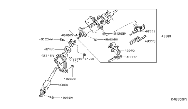 2005 Nissan Maxima Steering Column Diagram 1