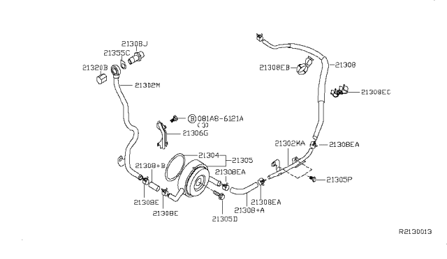 2007 Nissan Maxima Pipe-Water Diagram for 14053-8J106