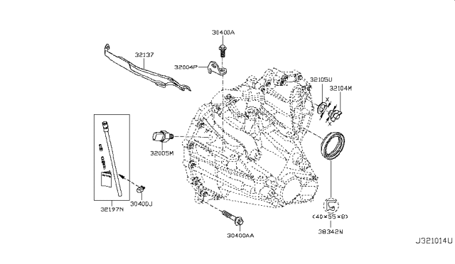 2008 Nissan Versa Transmission Case & Clutch Release Diagram 4