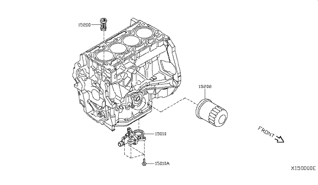 2008 Nissan Versa Pump Assembly-Oil Diagram for 15010-EM30A