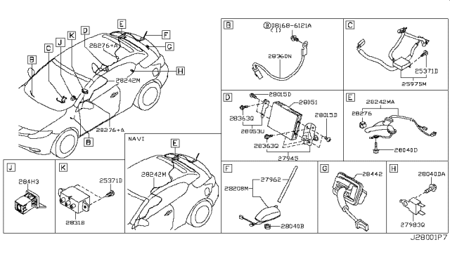 2014 Nissan Murano Audio & Visual Diagram 1