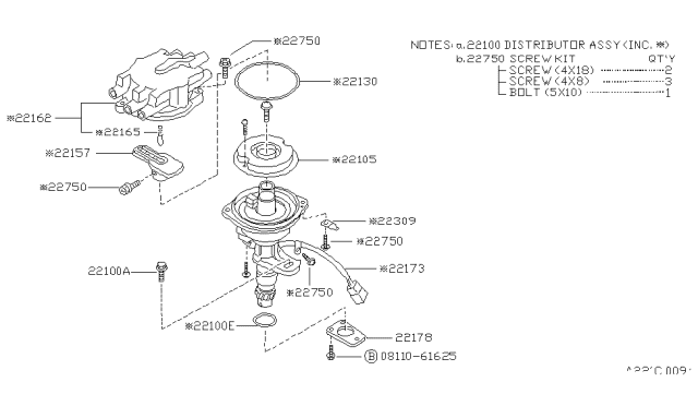 1994 Nissan Pathfinder Distributor & Ignition Timing Sensor Diagram 2