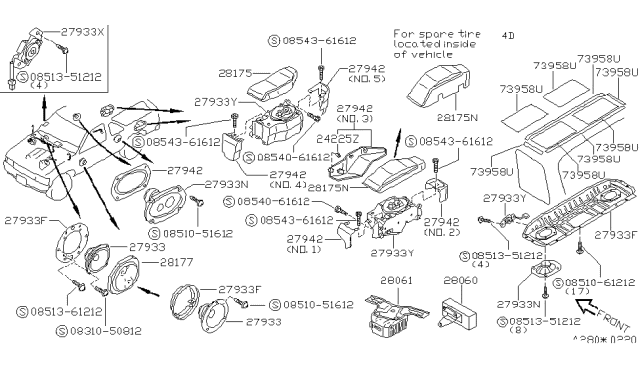 1995 Nissan Pathfinder Audio & Visual Diagram 5