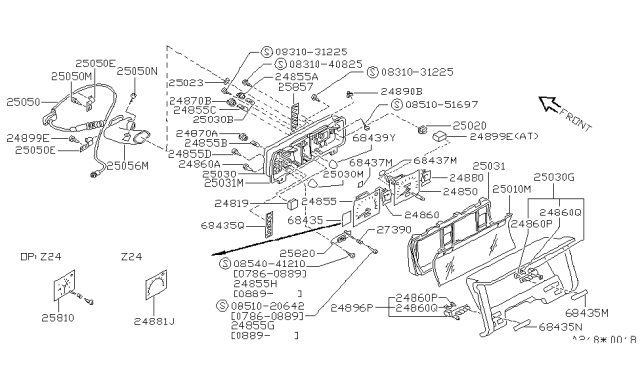 1990 Nissan Pathfinder Plate-Shield Diagram for 24832-83G00