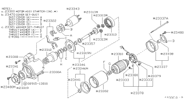 1987 Nissan Pathfinder Switch Assy-Magnetic Diagram for 23343-18C65