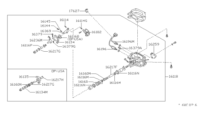 1988 Nissan Pathfinder Switch Throttle Diagram for 22620-12G00