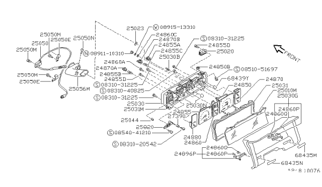 1988 Nissan Pathfinder Protector-Chattering Diagram for 24821-07G00
