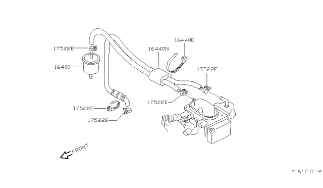 1991 Nissan Pathfinder Fuel Strainer & Fuel Hose Diagram 2