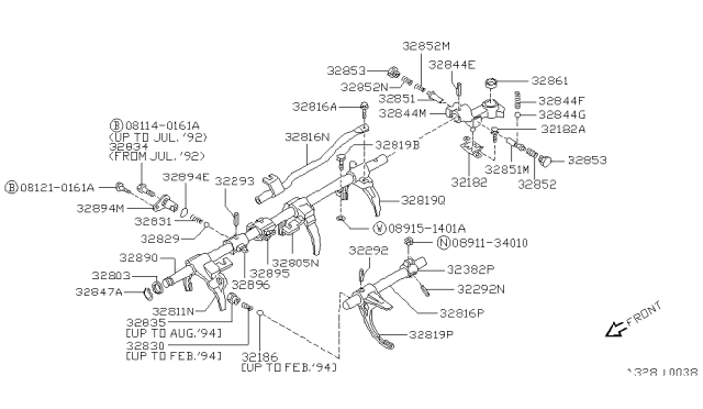 1995 Nissan Pathfinder Transmission Shift Control Diagram 5
