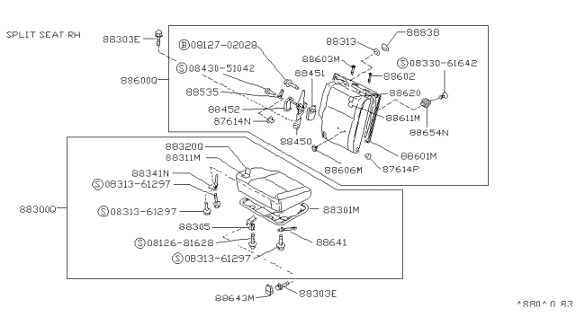 1993 Nissan Pathfinder Rear Seat Diagram 4