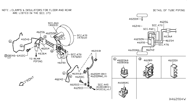 2018 Nissan NV Brake Piping & Control Diagram 1