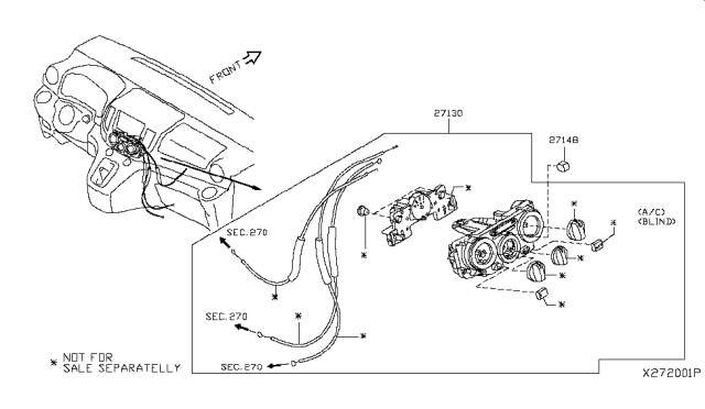 2016 Nissan NV Control Assembly Diagram for 27510-3LM3A