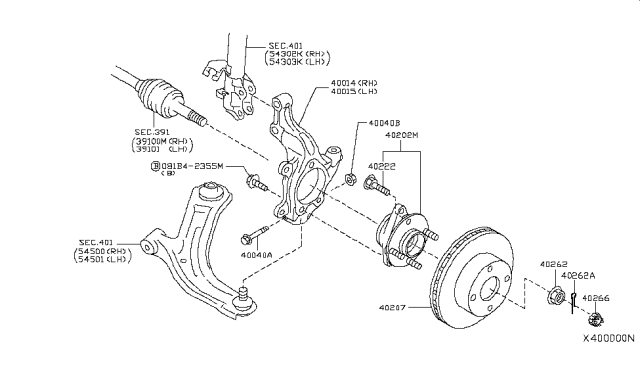 2016 Nissan NV Front Axle Diagram 2