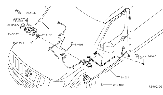 2014 Nissan NV Harness-Body Diagram for 24014-1PC1A