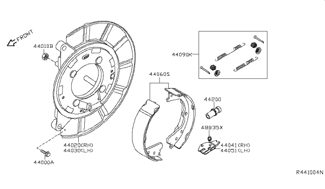 2015 Nissan NV Rear Brake Diagram 1