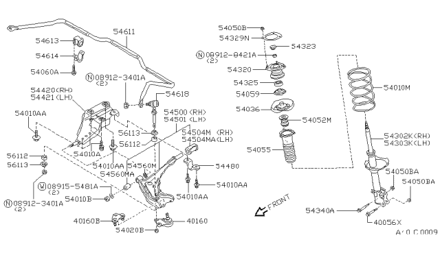 1992 Nissan Axxess Front Suspension Diagram 1
