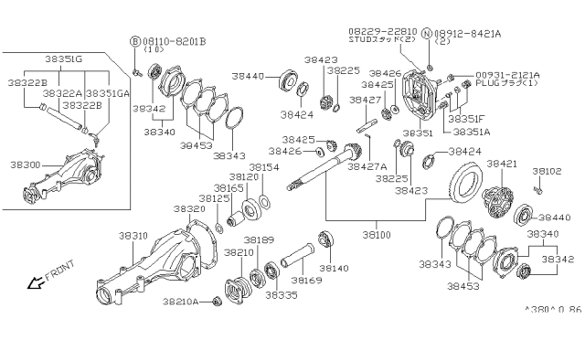 1991 Nissan Axxess Rear Final Drive Diagram 1