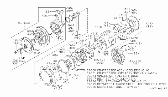 1981 Nissan Datsun 310 Compressor Diagram
