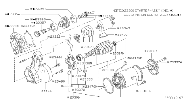 1982 Nissan Datsun 310 Starter Motor Diagram 3
