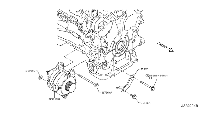 2007 Nissan 350Z Alternator Fitting Diagram 2