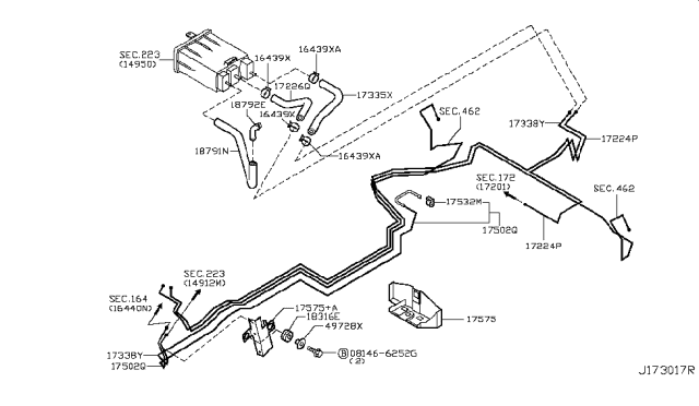 2007 Nissan 350Z Tube-Breather Diagram for 17338-CD000