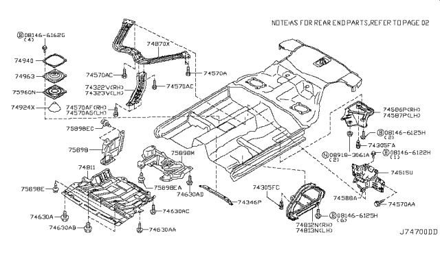 2005 Nissan 350Z Floor Fitting Diagram 6