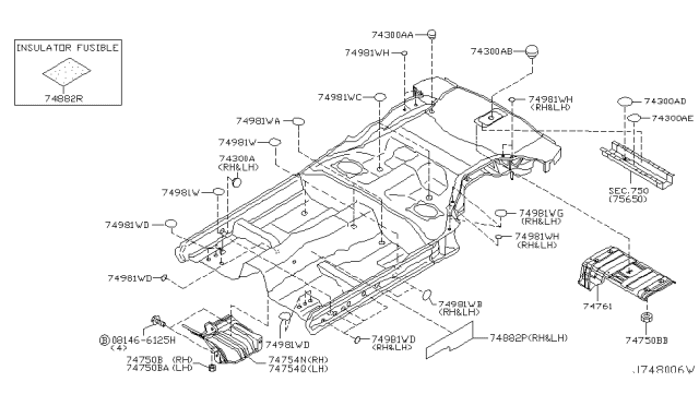 2003 Nissan 350Z Floor Fitting Diagram 1