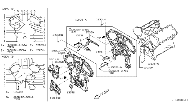 2007 Nissan 350Z Front Cover,Vacuum Pump & Fitting Diagram 2