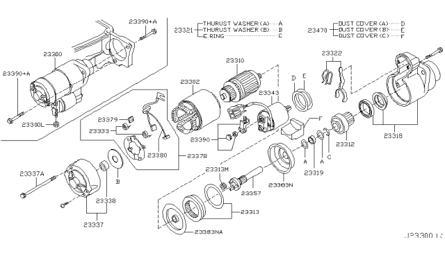 2007 Nissan 350Z Shaft-Pinion Diagram for 23357-AL600