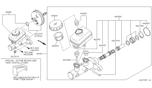 2005 Nissan 350Z Seal Kit-O Ring Diagram for 46096-AN027