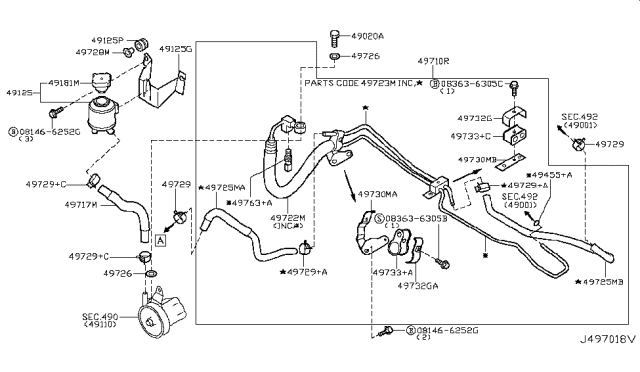 2006 Nissan 350Z Insulator Diagram for 49733-CE301