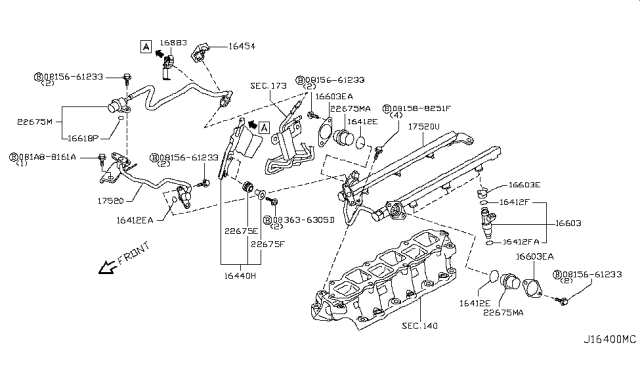 2007 Nissan 350Z Pipe Assembly-Fuel Diagram for 17521-JK20B