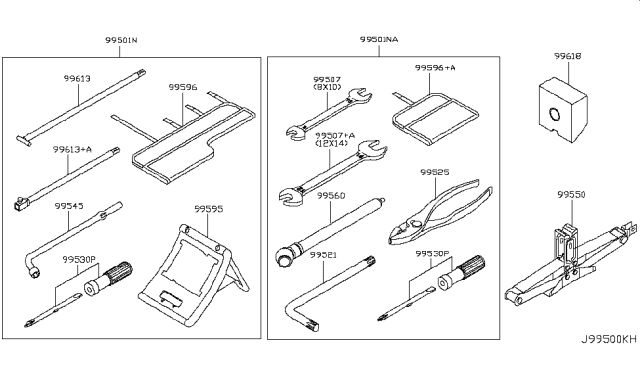 2019 Nissan Armada Tool Kit & Maintenance Manual Diagram