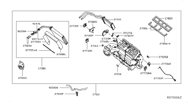 2015 Nissan NV Heater & Blower Unit Diagram 2