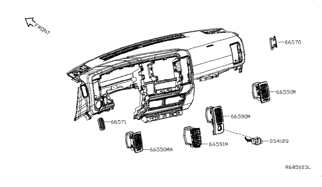 2017 Nissan NV Ventilator Diagram 1