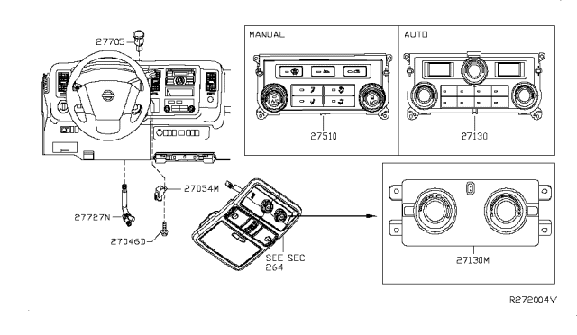 2014 Nissan NV Control Assembly Diagram for 27500-1PB0A