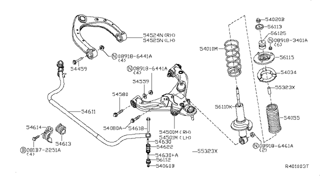 2014 Nissan NV Front Suspension Diagram